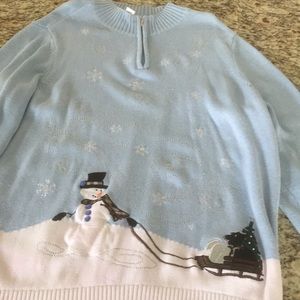 Perfect Condition CJBanks Winter Scene Sweater 2X